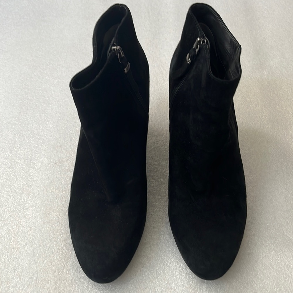 Black Suede Black Booties